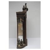 Ornate Antique Shelf Clock w/Mirrored Sides