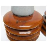 Pair of LARGE "Beehive" Style Ceramic Insulators