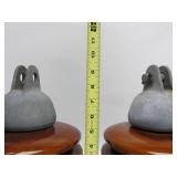 Pair of LARGE "Beehive" Style Ceramic Insulators
