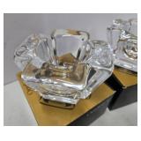 Pair of Mint in Box ORREFORS Crystal Candle Holders