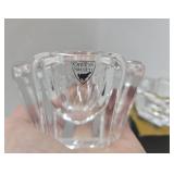 Pair of Mint in Box ORREFORS Crystal Candle Holders