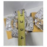 Pair of Mint in Box ORREFORS Crystal Candle Holders