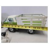 Vintage NYLINT Farm Truck & Livestock Trailer w/Animals
