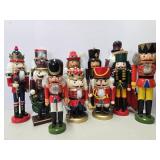 Large Lot of Wooden Soldier Nutcrackers