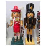 Large Lot of Wooden Soldier Nutcrackers