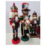 Large Lot of Wooden Soldier Nutcrackers