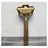 Excellent Antique Gold-Plated GEM Safety Razor
