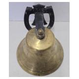 Antique Cast Iron & Brass Garden Bell