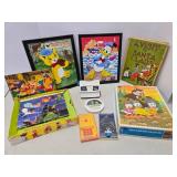 Estate Lot of Vintage DISNEY & Other Games Toys Antique Christmas Book etc