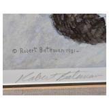 Framed Signed Numbered ROBERT BATEMAN Wildlife Print - "Gray Squirrel"