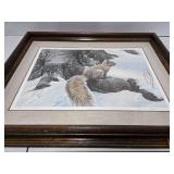 Framed Signed Numbered ROBERT BATEMAN Wildlife Print - "Gray Squirrel"