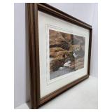 Framed Signed Numbered ROBERT BATEMAN Wildlife Print - "Spring Thaw - Killdeer"