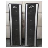 LARGE Working Retro Vintage PEAVEY Tower Speakers