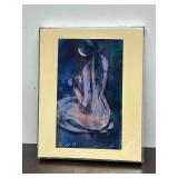 Small Framed Original Signed Acrylic Nude Painting