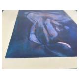 Small Framed Original Signed Acrylic Nude Painting