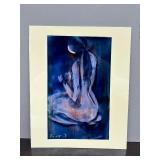 Small Framed Original Signed Acrylic Nude Painting