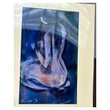 Small Framed Original Signed Acrylic Nude Painting