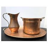 3 Pieces of Hammered etc Copper Ware