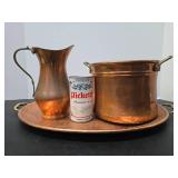 3 Pieces of Hammered etc Copper Ware