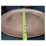 3 Pieces of Hammered etc Copper Ware