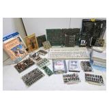 Group of Vintage Computer Items Circuit Boards Books etc