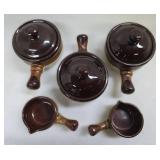 Group of Stoneware French Onion etc Soup Tureens & Lidded Pot