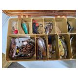 LARGE Estate Lot of Vintage etc Fishing Tackle Boxes Lures & other Supplies