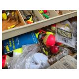 LARGE Estate Lot of Vintage etc Fishing Tackle Boxes Lures & other Supplies