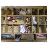 LARGE Estate Lot of Vintage etc Fishing Tackle Boxes Lures & other Supplies
