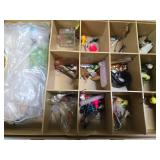LARGE Estate Lot of Vintage etc Fishing Tackle Boxes Lures & other Supplies