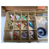 LARGE Estate Lot of Vintage etc Fishing Tackle Boxes Lures & other Supplies