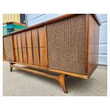 Mid Century Stereo Turntable Console Cabinet