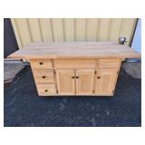 Nice Oak Countertop Cabinet w/Drawers