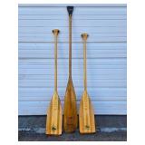 Pair of Nice Quality BENDING BRANCHES Wooden Canoe Paddles & Vintage Ark-Paddle