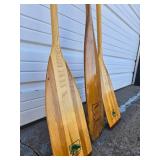 Pair of Nice Quality BENDING BRANCHES Wooden Canoe Paddles & Vintage Ark-Paddle