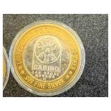 2 .999 Fine Silver Gaming Tokens