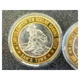 2 .999 Fine Silver Gaming Tokens