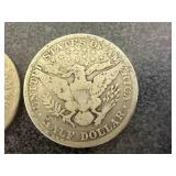 2 1900 Barber Half Dollars