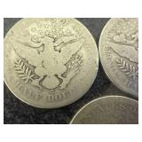 1904 O, 1905 S & 1906 O Barber Half Dollars