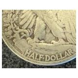 2 1947 Walking Liberty Half Dollars