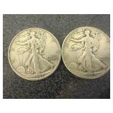 1943 Walking Liberty Half Dollars - 2