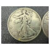 1929 S & 1929 D Walking Liberty Half Dollars