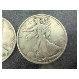 1929 S & 1929 D Walking Liberty Half Dollars