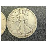 2 1936 S Walking Liberty Half Dollars