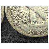 2 1936 S Walking Liberty Half Dollars