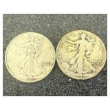 1942 Walking Liberty Half Dollars - 2