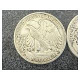 1936 S & 1936 D Walking Liberty Half Dollars