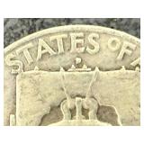 2 1957 D Franklin Half Dollars