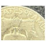 2 1957 D Franklin Half Dollars