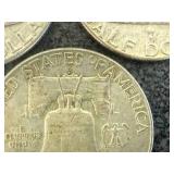 3 1962 D Franklin Half Dollars